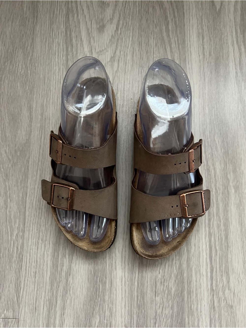 Birkenstock Kids Arizona Brown Leather Double Buckle Sandals EU 34 Youth